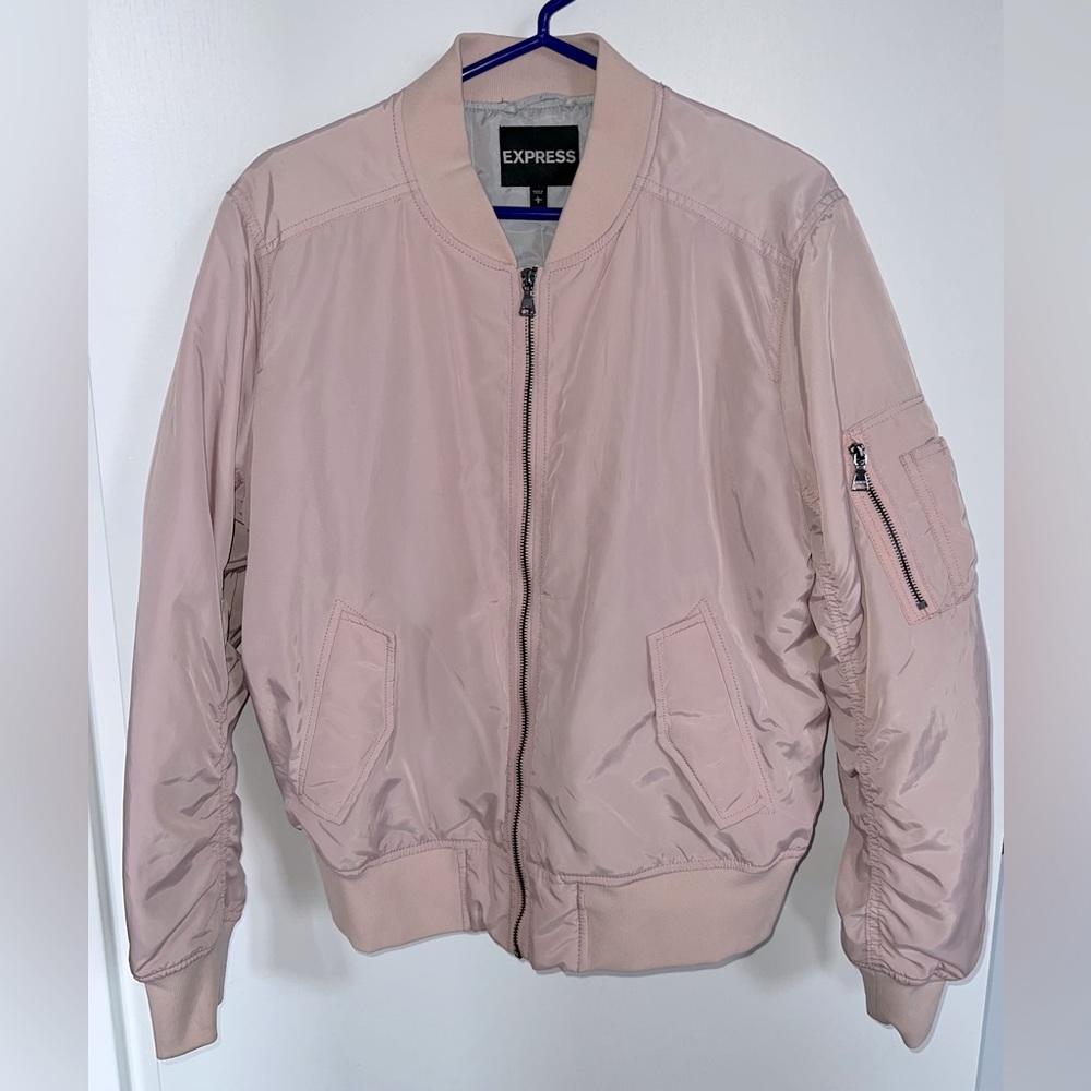 Express Pink Bomber Jacket Size L